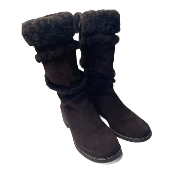 L.L. Bean Women’s Brown Suede Sherpa Lined Boots - Picture 8 of 8